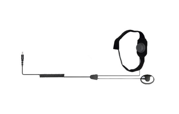Laryngofon jednopunktowy z nauszną słuchawką odbiorczą Hytera POA61-Ex