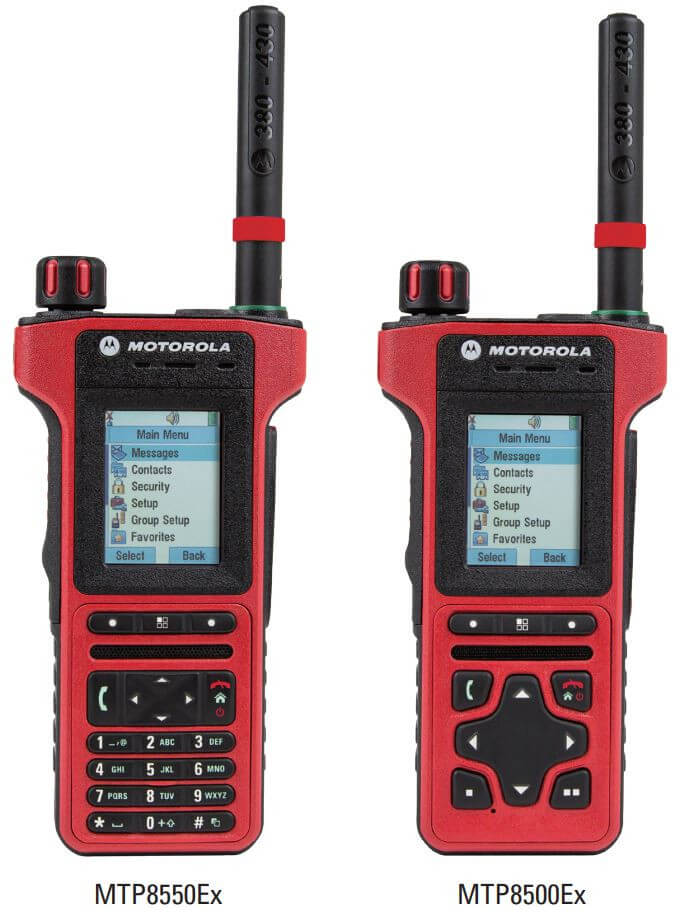 Radiotelefon Motorola TETRA ATEX serii MTP8500Ex i MTP8550Ex