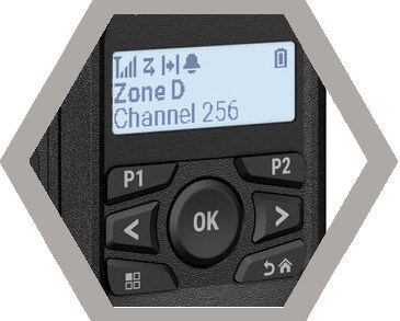 uproszczona klawiatura radiotelefonu Motorola R5